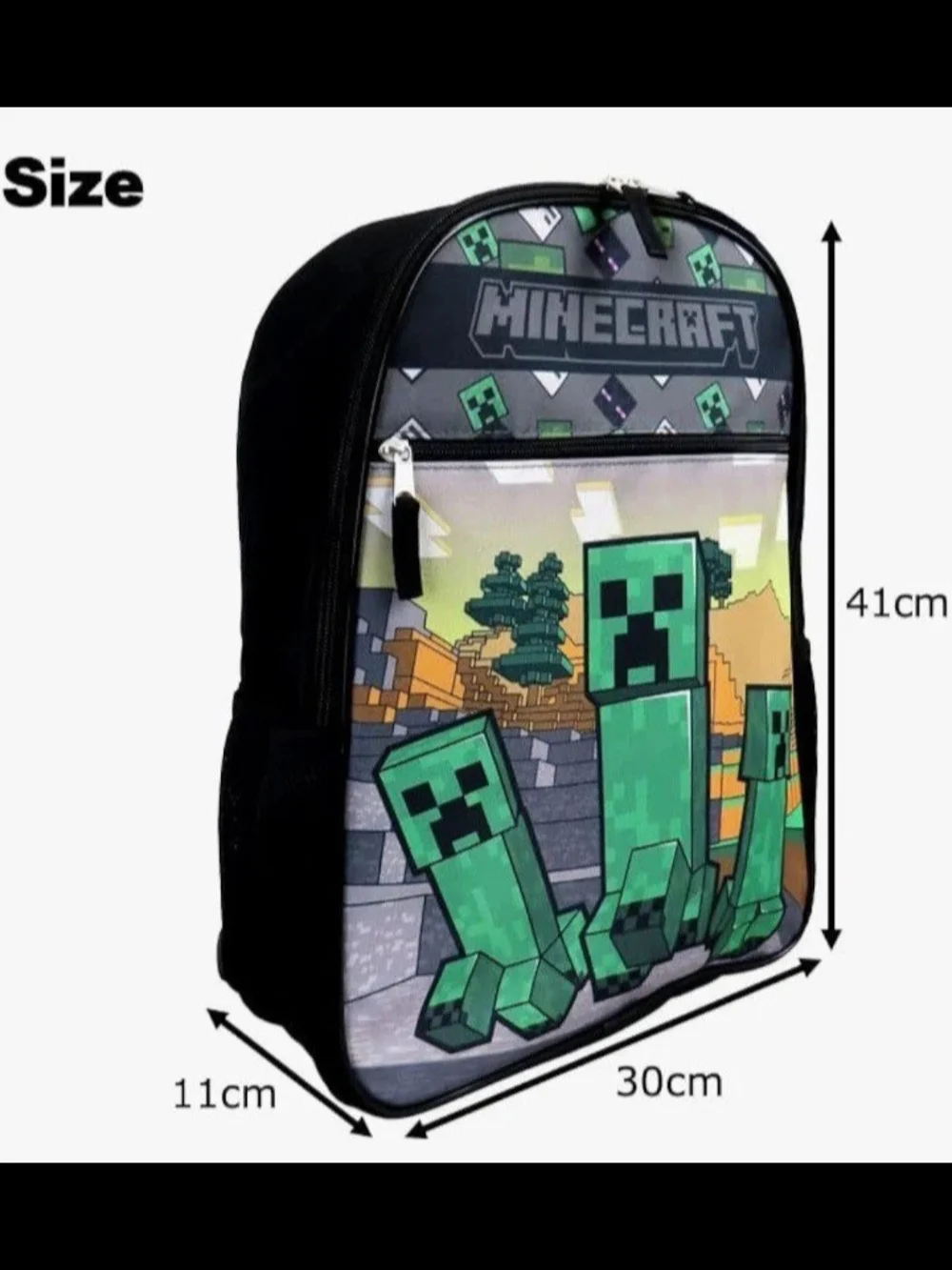 Minecraft backpack featuring